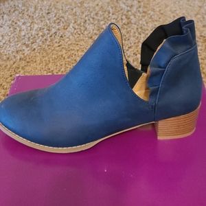 Navy ankle boots